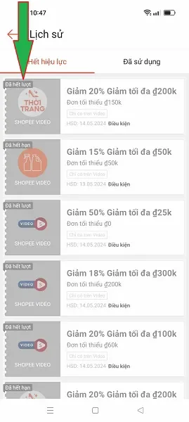 Làm sao để biết Voucher còn lượt sử dụng hay không